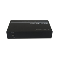 TINCAM Interruptor POE de 6 puertos 4 * RJ45 10/100Mbps + 2 * SC100Mbps Interruptor POE de fibra única 48V 20-120km Interruptores POE para sistema CCTV
