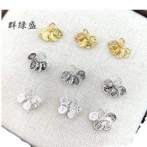 Colgante redondo de plata de ley S925 Qunlvsheng para pulsera o collar DIY, unisex, para uso diario. - Product Image 5