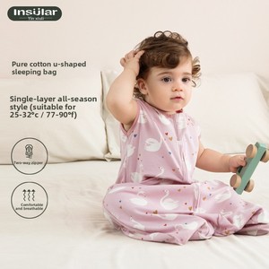 <span class=keywords><strong>Saco</strong></span> de <span class=keywords><strong>Dormir</strong></span> para Bebé de Algodón sin Mangas con Cremallera Metálica, Anti-Sobresalto, Anti-Patadas, Temperatura Constante, Pijama Tipo Chaleco para Niños - Product Image 2