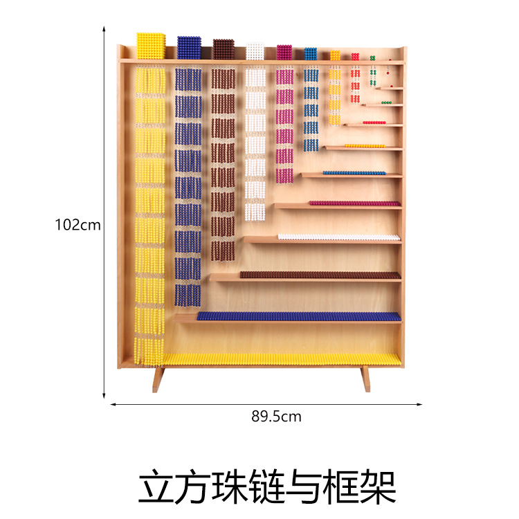 モンテッソーリ教材大型ビーズスタンドセット幼稚園数学シリーズツール