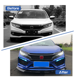 Leishuo Fabrication Voiture Pare-chocs Avant <span class=keywords><strong>RS</strong></span> Robot Bodykit Modifié Corps Pare-chocs Kit Pour 10gen Honda <span class=keywords><strong>Civic</strong></span> 2016 2017 <span class=keywords><strong>2018</strong></span> 2019 2020 - Product Image 3