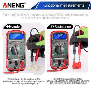 Aneng XL830L kỹ thuật số vạn năng <span class=keywords><strong>LCD</strong></span> hiển thị esrt testers cho ô tô điện DMM bóng bán dẫn Peak Tester điện dung Meter - Product Image 5