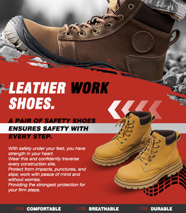 Scarpe da Lavoro con Suola in Gomma di Alta Qualità, Calzature da Escursionismo Alla Moda, Scarpe di Sicurezza Impermeabili e Antiscivolo Personalizzate per Uomo - Product Image 4