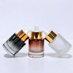 Thick Wall 30ml 1oz 50ml 20ml Clear Frosted Cosmetic Serum Glass Dropper <b>Bottles</b> <b>Empty</b> for Hair Face Essential Oil - Product Image 3