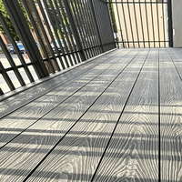 Nouveau design, système de terrasse extérieure creuse résistant aux UV, planches composites imitation bois pour maison de plage, jardin et projets extérieurs