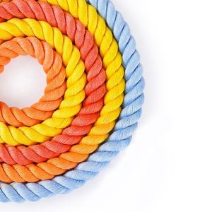 Set tali dan kekang anjing peliharaan, perlengkapan hewan peliharaan gesper logam buatan tangan katun berkualitas tinggi - Product Image 4