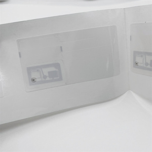 สติกเกอร์ RFID แบบฝังเปียก D48F/ฉลาก ISO 18000-6C บัตรควบคุมการเข้าถึงด้วย UHF แท็ก860-960MHz 50x50mm 128-bit EPC Memory - Product Image 4