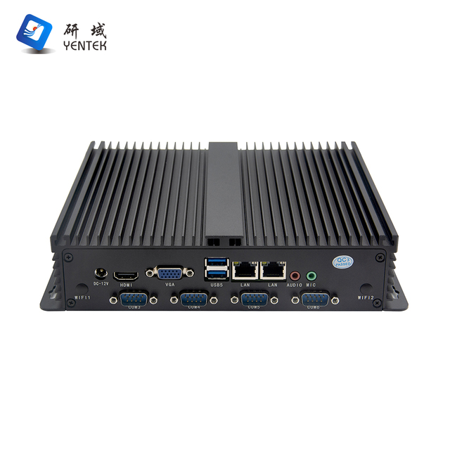 Fanless Industria PC Intel N100 N97 N95 J6412 I5 I7 HD VGA 6 RS232 RS485 COM 2 LAN 3 Year Warranty Linux PC AI Embedded Computer