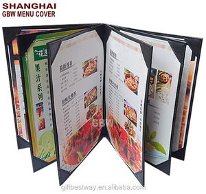 उच्च गुणवत्ता 6 पैनलों = 10 विचार पु चमड़े नई शैली मेनू कवर - Product Image 2