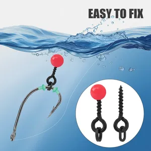 LUSHAZER 140 pcs/boîte Vis pour appâts de pêche Crochet Stops Oval Buckle Carp Fishing Tackle Accessories Kit for Making Carp Pop up Rigs - Product Image 4