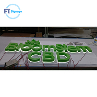 Letras 3D con Retroiluminación LED, Letras Iluminadas de Acrílico o Aluminio para Tienda, Oficina, Comercio Minorista, Uso Comercial