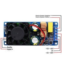 Carte d'amplificateur de puissance numérique WAVGAT IRS2092S Mono 500W Classe D pour haut-parleur HIFI