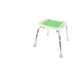 Shower Chair Bath <b>Stool</b> <b>Plastic</b> Non Slip For Elderly Pregnant With Backrest And Adjustable Height - Product Image 2