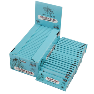 HermitCrab <b>Smoking</b> Rolling Paper Regular 78x44mm Slow Burn Organic Nature Custom Blue Rolling Paper - Product Image 1