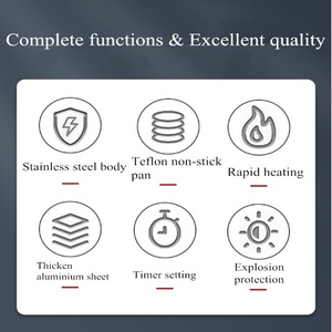 Produk indah baja tahan karat UFO Burger pembuat wafel piring terbang mesin pembuat Sandwich kue - Product Image 6