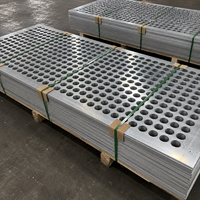 Panneau en aluminium perforé sur mesure à grandes trous ronds pour façade et ventilation