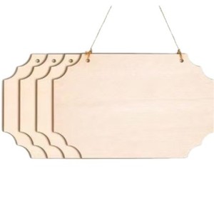 Wooden Pendant <b>Pet</b> Tag <b>Blank</b> Doorplate 12Pcs Laser Cut Solid Wood DIY Craft Decoration Handmade Creative Style - Product Image 2
