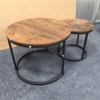 Fabricant en gros Deluxstar, meubles pour la maison, table basse pliante moderne, usine ODM, table basse sur mesure pour salon, métal + bois