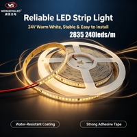 Lampu Strip LED Fleksibel 5m IP20 Daya Tinggi 18W/m 2835 SMD DC12V 240leds/m Garansi 5 Tahun