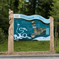 Panneaux de signalisation personnalisés imprimés UV avec cartes multilingues pour les parcs, les jardins botaniques et les sites touristiques extérieurs