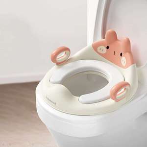 Siège de toilette portable pour bébé avec coussin doux et poignée, motif dessin animé mignon - Product Image 2
