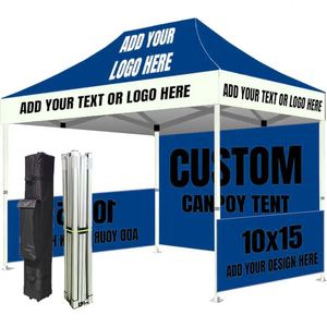 Tente de salon professionnelle 10x10 personnalisée - Imprimée, résistante aux UV, imperméable, en aluminium, pour événements promotionnels - Product Image 2