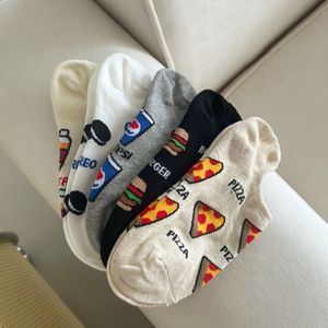 Calcetines invisibles con estampado de comida, diseño novedoso de pizza y hamburguesa, calcetines tobilleros de algodón suave, informales, de corte bajo, para hombre y mujer, regalo perfecto - Product Image 3