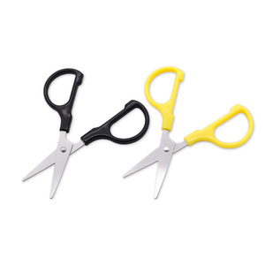 Children Scissors Stainless Steel Straight Head Black Yellow Office Stationery Paper Card Cutting Tools For Kindergarten Art - Product Image 1