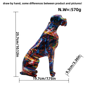Ornamenti creativi in resina per cani graffiti dipinti per <span class=keywords><strong>l</strong></span>'artigianato e le decorazioni - Product Image 4