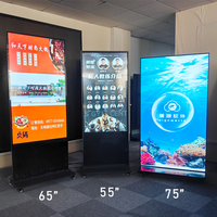 55 pouces Signalisation numérique Affichage publicitaire Lecteur Moniteur Wifi Usb Sd 4G Carte Sim Auto on off Split 4k Écran tactile Totem Kiosque
