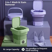 Mini machine à laver pliable et rotative en plastique pour la maison, idéale pour les dortoirs étudiants, seau à linge portable, cadeau