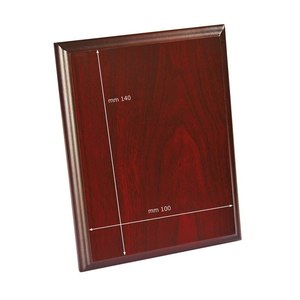Targa Rettangolare in Mogano 160x120x15mm per Esposizione Trofei e Premi - Product Image 2