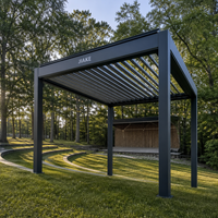 Jiake 6063-T5 Aluminium-Pergola mit Motorisiertem Lamellendach für Garten, Terrasse, Outdoor-Pavillon und Freiluftveranstaltungen
