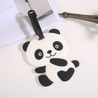 Étiquette de bagage créative en forme de panda pour carte d'embarquement de voyage