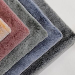 Conejo de Angora de alta calidad, piel para adorno de ropa, piel de Animal falsa de felpa, pelo largo grabado, tela de piel de conejo falso/ - Product Image 3