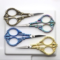 Retro Alloy-Crafted Magpie Small Bird-Shaped Stainless Steel Scissors Cross-Stitch Tailoring Tea Bag Cutters Gold/Silver/Rose