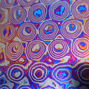 Tùy chỉnh kích thước Titan Damascus phôi mokuti trống kim loại kỳ lạ dao Vật liệu nghệ thuật kim loại cho nhà sản xuất dao - Product Image 5