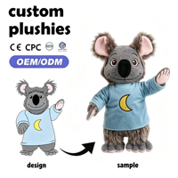 Ours en peluche personnalisé OEM ODM avec sweat à capuche coloré, adorable poupée en peluche pour mascotte de marque, certifié CE CPC EN71