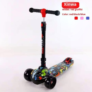 Les fabricants fournissent des trottinettes pour enfants de 2 à 9 ans, graffiti, musique, skateboard pliable à trois roues, luge, vente en gros - Product Image 2