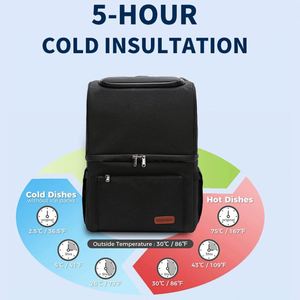 Sac isotherme personnalisable en toile imperméable pour bouteille d'eau, sac à déjeuner thermique souple pour pique-nique, sac à dos isotherme pour activités de plein air - Product Image 6