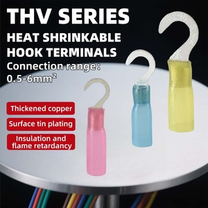 Connecteurs à sertir série CNXI <span class=keywords><strong>THV</strong></span>, anneaux de raccordement électriques, double paroi, thermorétractables, étamés, fils de cuivre T2, bornes à languette - Product Image 2