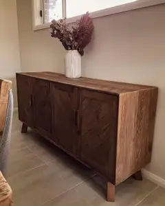 Açık büfe yemek odası mobilyası rustik büfe depolama dolabı