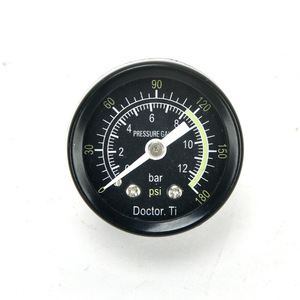 Doctor. Manómetro Analógico de Presión de Titanio 0-180 Psi 0-12 Bar con Cabeza Metálica para Compresor de Aire y Bomba - Product Image 2
