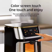 Friteuse à air électrique 12L en acier inoxydable avec fenêtre de visualisation, sans huile, numérique et mécanique, pour une friture saine, idéale pour camping-car et usage domestique