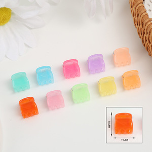 Vente en gros d'usine : Mini pinces à cheveux <span class=keywords><strong>de</strong></span> qualité, colorées, style bonbon, en plastique, accessoires capillaires pour enfants, Noël, emballage OPP - Product Image 3