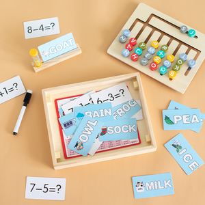 Fabbricazione professionale bambini educativi di apprendimento Montessori giocattoli in <span class=keywords><strong>legno</strong></span> <span class=keywords><strong>per</strong></span> bambini inglese e matematica giocattoli di apprendimento - Product Image 2