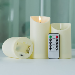 <span class=keywords><strong>Led</strong></span> điện Flameless ánh sáng Nến nhấp nháy nhựa trụ cột côn tealight nến lễ hội đám cưới Lễ hội trang trí lễ kỷ niệm - Product Image 2