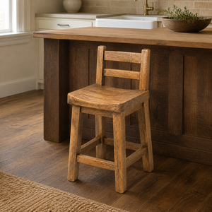 Phuoc Hung Handmade Natural Oak Wood Modern Minimalist Bar <b>Stool</b> Solid Backrest Eco-Friendly Multi-functional <b>Dining</b> Cafe Bar - Product Image 3