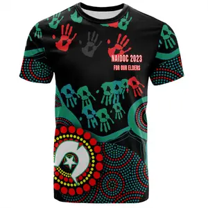 Individuelles Australien Naidoc Wochen-T-Shirt für Herren Großhandel Aboriginal und Handkunst für unseren Älteren NAIDOC Wochen-Damenhemden