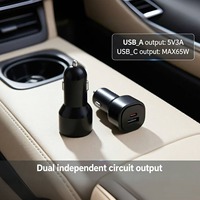Chargeur de voiture rapide tendance PD 80W double USB A et C pour ordinateur portable, téléphone, gadgets de voiture, adaptateur de chargeur USB